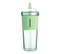Gobelet de voyage en acrylique de 700 ml avec couvercle et paille Gobelets réutilisables en plastique transparent à double paroi de haute qualité avec bouchons 400 ml de produit en vrac pour (B taille