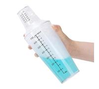 Gobelet doseur de liquide - 700 ml - Shaker à deux niveaux - Pour lavage de voiture, cuisine, linge, teinture pour cheveux, peinture, cocktail