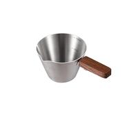 Gobelet doseur en acier inoxydable avec poignée graduée pour latte, Dirty, Americano, Cappuccino, Macchiato (argenté)