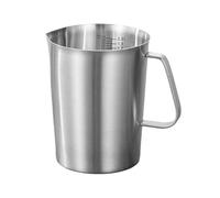 Gobelet doseur en acier inoxydable de 2000 ml avec graduation fine et protection anti-goutte, sans BPA et robuste, idéal pour la cuisine, le restaurant, le bar et le café (argent)