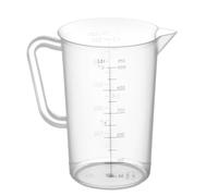 HENDI Pichet Doseur en Polypropylène avec Échelle Graduée, Capacité 0,5 L, Verseuse Transparente avec Poignée et Bec Verseur, Ø90x(H)140mm