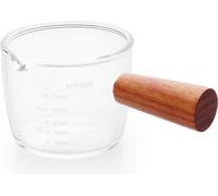 gobelet doseur en verre pour espresso de 75 ml, verre à espresso avec bec verseur en forme de V, gobelet doseur pour lait liquide et sec pour baristas, café et cappuccino