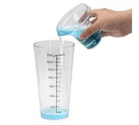 Gobelet doseur pour liquides - 700 ml - Verre doseur de couleur - Pour le nettoyage domestique, la cuisine, le linge, la dilution des liquides, la teinture pour cheveux, la peinture, les cocktails