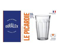 Gobelet - DURALEX - Picardie Transparent - 50 cl - Verre trempé - Lot de 6 pièces