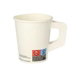 Gobelet en carton avec poignée, 0,2 l, blanc