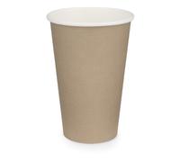Gobelet en carton Brun 30 cl - Recyclables - Décor naturel - Lot de 50
