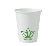 Gobelet en carton coldis biodegradable compostable de contenance 25cl paquet de 50