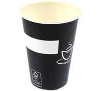 Gobelet en carton Eco, 0,18 L, noir/blanc