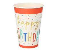 Gobelet en carton 'Happy Birthday', 0,2 l