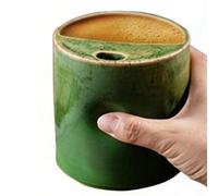 Gobelet en céramique avec trou pour boire - 500 ml - Rétro - Sans - Pour homme et femme - Pour la maison, le bureau, la voiture, les voyages, la terrasse, le camping, l'hôtel, le pique-nique, le