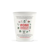 Gobelet en papier Illy avec couvercle pour café blanc 236 ml