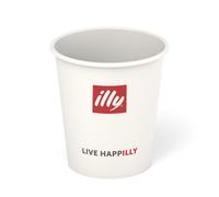 Gobelet en papier Illy avec couvercle pour café blanc 355 ml