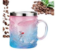 Gobelet en relief extraterrestre 20 cl 3D | Tasse amusante avec bord en acier inoxydable pour la maison au bureau en pause ou en fête