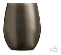 Gobelet en verre kwarx 36cl marron - Lot de 6 PRIMARIFIC