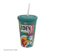 Gobelet Enfant Paille Réutilisable - Zoey Hamburger - Kpop Demon Hunters Vert TU