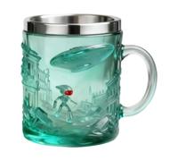 Gobelet extraterrestre 200 ml 3D Alien en relief | Tasse à café originale avec bord en acier inoxydable pour la maison, la cuisine, la pause de travail, le matin, le soir