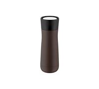 gobelet isotherme 0,35l anthracite hauteur 22 cm ø 7,4 cm fermeture automatique 360 ° goulot cadeau isolierkern en verre dou