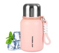 Gobelet Isotherme à Double Paroi en Acier Inoxydable Design Élégant Et | Petit Gobelet pour Extérieur, Cyclisme et Camping, Mug de en Acier Inoxydable Adapté aux Sports et Loisirs Rose