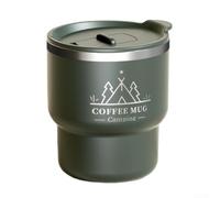 Gobelet Isotherme Acier 304 pour Boissons Chaudes Froides - Tasse Déplacement Anti-Déversement Design Élégant 10x9cm(green)