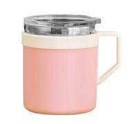 Gobelet isotherme anti-fuite, tasse à café portable, 8,9 x 10 cm, grande tasse en acier inoxydable avec couvercle sûr, tasse de voyage en polypropylène stable, tasse à thé moderne, style élégant