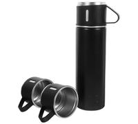 Gobelet Isotherme de Voyage en Acier Inoxydable Noir, Léger | Isolation sous Vide, Facile à Transporter Ranger, pour Pique-niques, Camping, Coffret Présent