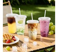 Gobelet isotherme empilable pour café infusé à froid avec couvercle pratique, durable et résistant aux fissures, convient pour une utilisation quotidienne, les vacances, l'affichage en café et l'utili