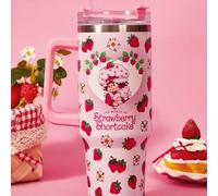 Gobelet isotherme en acier inoxydable 40oz Bouteille d'eau/Tasse à café avec poignée et paille, étanche, isolé (garde les boissons chaudes ou froides) 1200mlAcier inoxydable