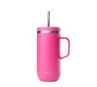 Qwetch Gobelet isotherme Cold Cup inox double paroi avec anse Rose 600 ml