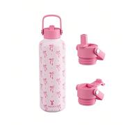 Gobelet isotherme Meoky 530 ml/710 ml avec couvercle à double bec verseur et paille, garde les boissons froides 24 h, étanche, mug de voyage isotherme en acier inoxydable, gourde de sport à double par