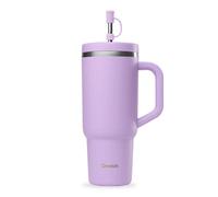 Gourde Isotherme Avec Paille Travel Cup Lavande - 90 Cl - Qwetch