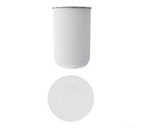 Gobelet magnétique à dents en acier inoxydable 304 à suspendre | Aimant puissant, rangement suspendu, peu encombrant, acier inoxydable 304, design moderne (blanc)