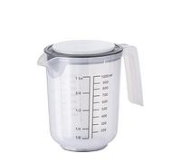 Gobelet mélangeur APS avec couvercle - gobelet doseur avec échelles pour liquides (l/ml), sucre (g) et farine (g) / volume 1 litre/Ø 12,5 cm/hauteur 16 cm/lavable au lave-vaisselle
