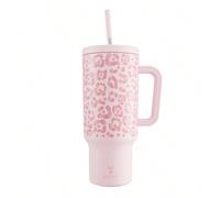 Gobelet Meoky 40oz avec poignée et paille, tasse isolée sous vide, tasse de voyage en acier inoxydable avec couvercle, conception de couvercle étanche, garde au froid pendant 24 heures ou au chaud pen