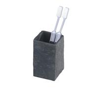 Wenko Gobelet porte-brosses à dents Slate Rock Polyrésine Gris anthracite 6,4x10,5x6,4 cm