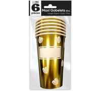 Gobelet - REF/APGFOR - 50cl - Personnalisable - Or métallisé - Paquet de 6