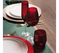 Table Passion Gobelet Santa 30 cl Verre cristallin rouge Lot de 6
