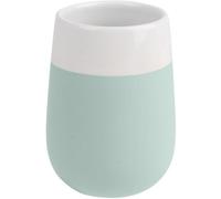 Gobelet Salle De Bain, Porte Brosse à Dent Malta, Céramique, 8x10,8 Cm, Vert Menthe/blanc - Wenko