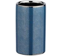 Gobelet Salle de Bain - WENKO - Nuria - Céramique - Ø 6,5x10,7 cm - Argent/Bleu