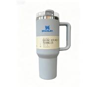 Gobelet STANLEY 3G isotherme en inox avec paille, coloris variés--Gris foncé
