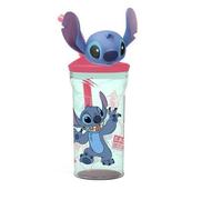 Gobelet - Stitch - 360ml - Paille Intégrée - Figurine 3d - Sans Bpa