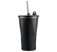 Gobelet thermique portable avec paille, idéal pour les boissons froides