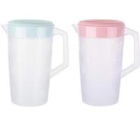 Gobelets à eau et à lait - Adaptés aux boissons - Lot de 2 - Plastique - 2000 ml
