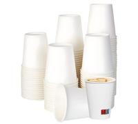 Gobelets en carton blanc de 237 ml, lot de 1000, pour boissons chaudes et froides