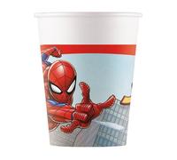 Folat Gobelets papier FSC Spider-Man 200 ml Blanc Recyclable - 8 pièces