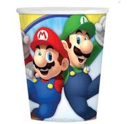 Gobelets en papier - AMSCAN - Super Mario - 8 pièces - 250 ml - Clair