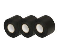 Gocableties - Ruban Isolant Électrique 50 mm x 33 m Noir Lot de 3 rouleaux | Résistant et autocollant - pour isoler, réparer et protéger les fils électriques - usage électricien et bricolage