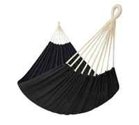 GOCAN Hamac double extra large pour 2 personnes, 330 x 150 cm, capacité de charge de 272,2 kg, en toile de coton pour terrasse, porche, jardin, cour, extérieur et intérieur, XXL (noir)