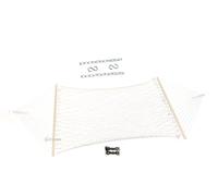 GOCAN Hamac en maille, hamacs en corde de coton avec crochets en chaînes et sangles pour arbres, adaptés aux supports de 2,74 m à 4,57 m pour l'extérieur et l'intérieur, patio, jardin