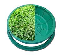 GOCHUSX Couvercle De Siphon Encastré pour Gazon, Couvercle De Regard Rond Et Cadre Invisibles, Couvercles De Grand Bassin Encastrés pour Siphon De Jardin(Green-2PCS,60x12cm)