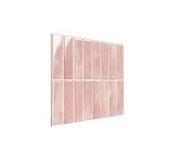 GOCHUSX Stickers Muraux Effet Carrelage Adhésifs, Crédence 3D Autocollants(Rose,30x30cm 10 Pieces)